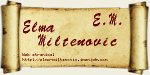 Elma Miltenović vizit kartica